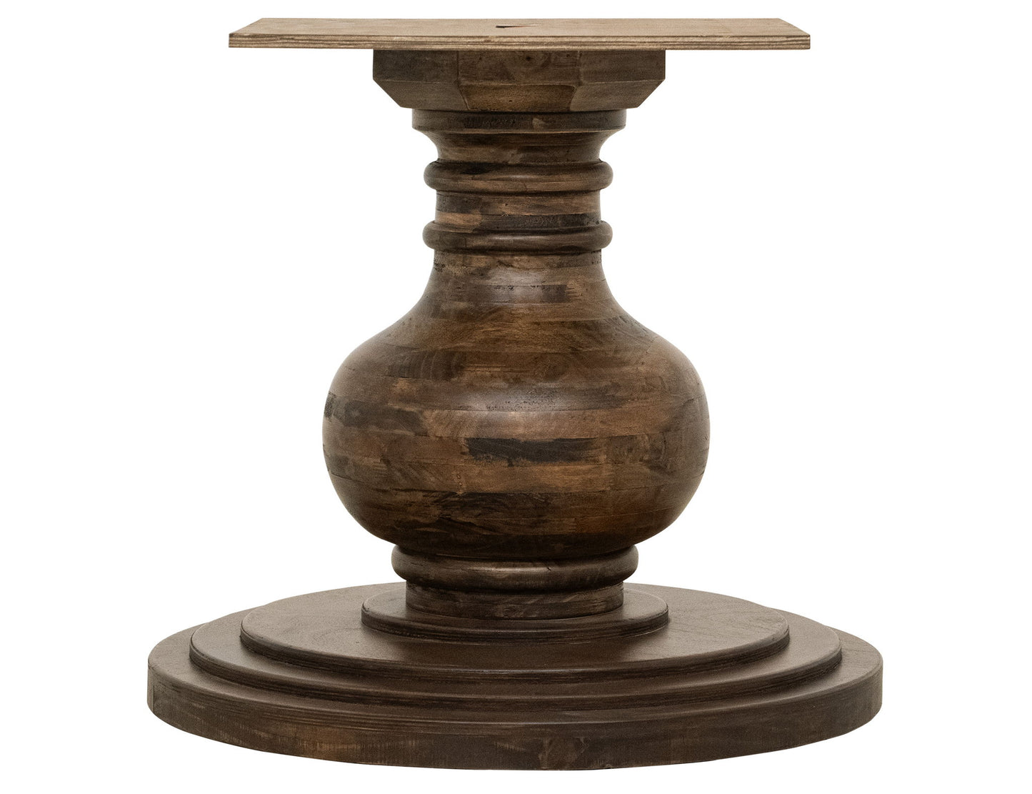 Lumiere - Round Table Base - Brown