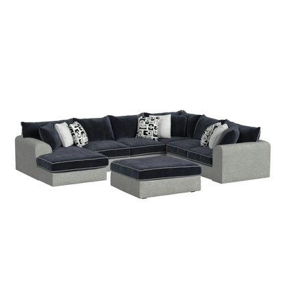 Klein - RHF Sofa With 3 Pillows - Bentley Ash / Zaftig Ebony