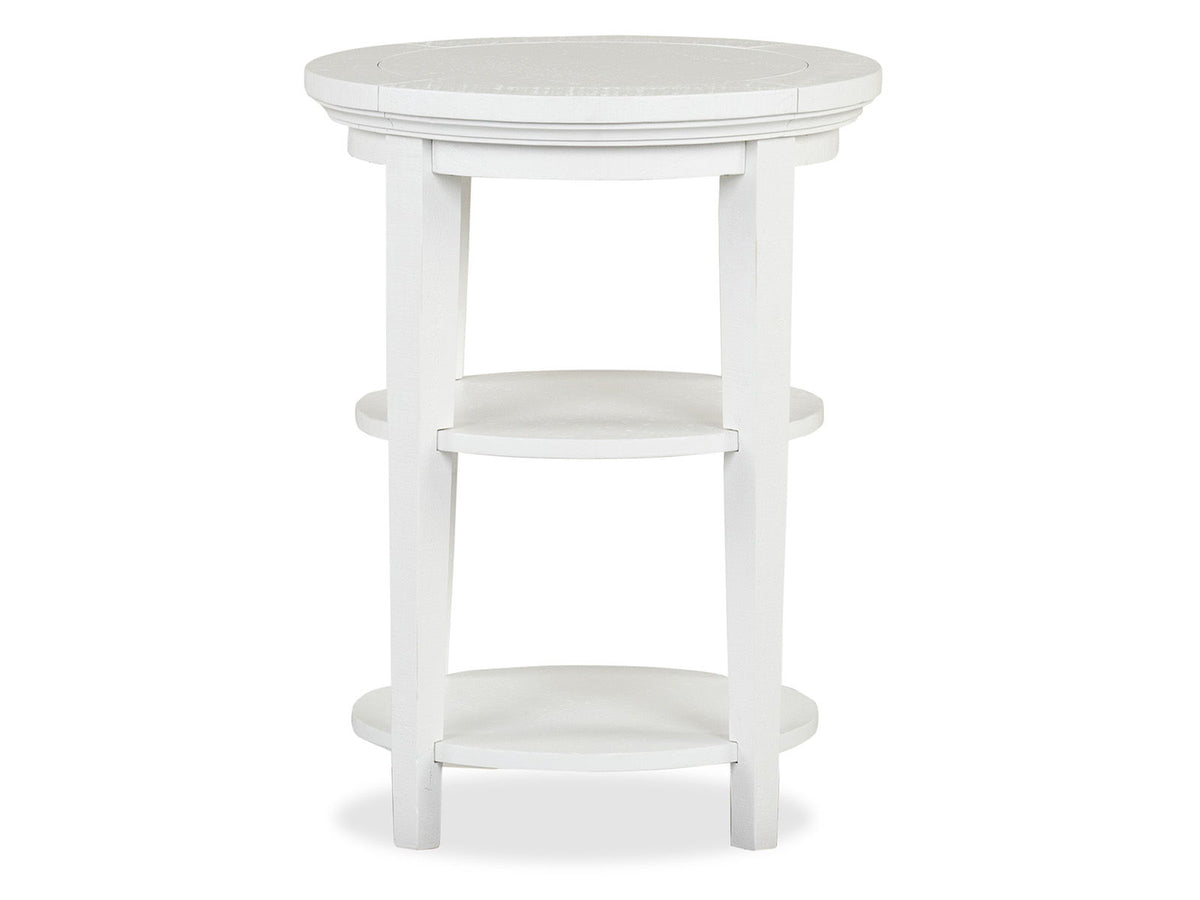 Heron Cove - Round Accent End Table - Chalk White