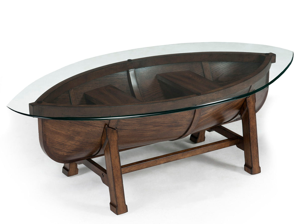 Beaufort - Oval Cocktail Table Base - Dark Oak