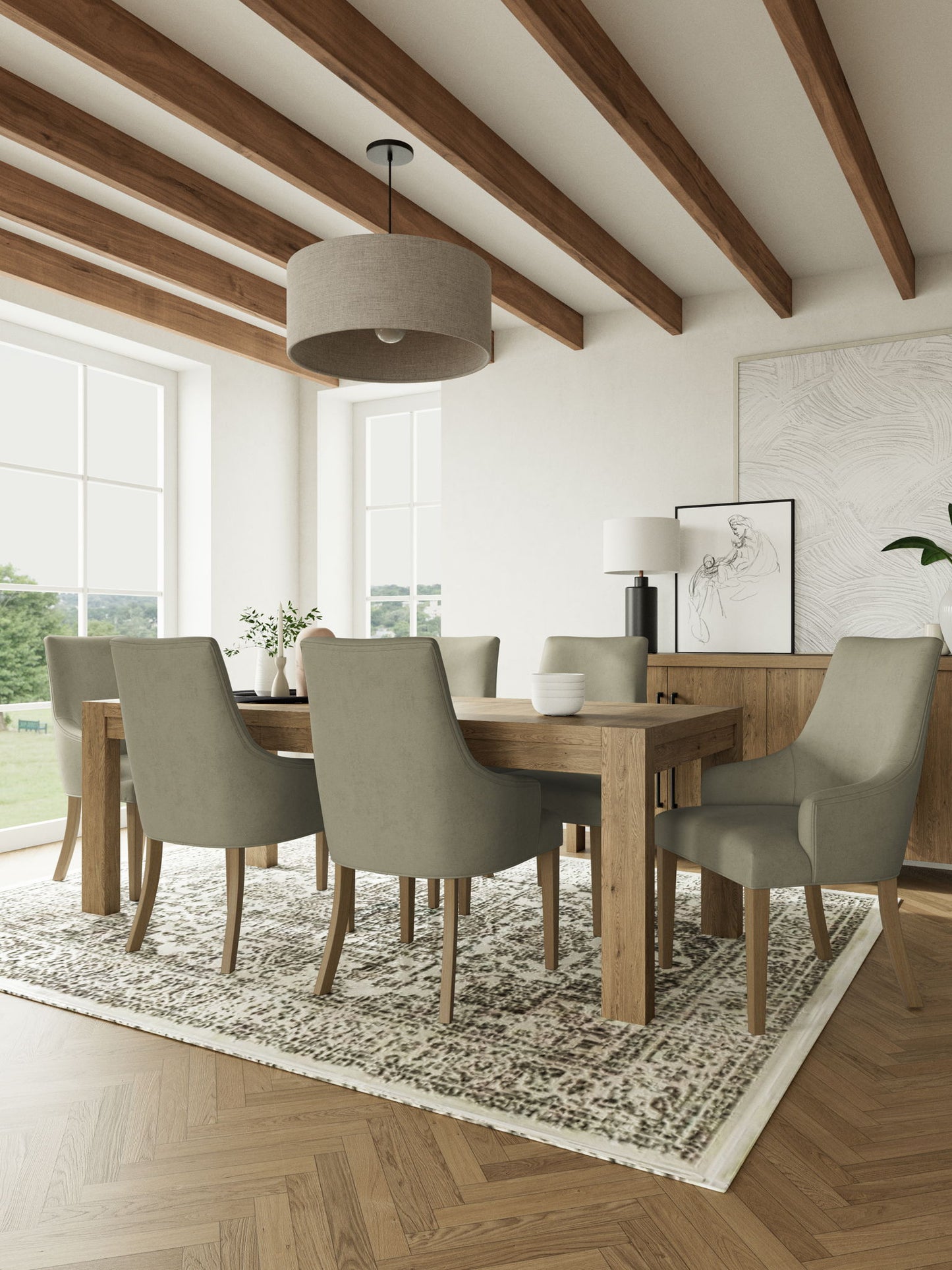 Mix-N-Match Chairs - Swoop Arm Upholstered Chair