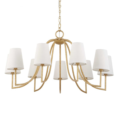 Seville - 9 Light Chandelier - Gold