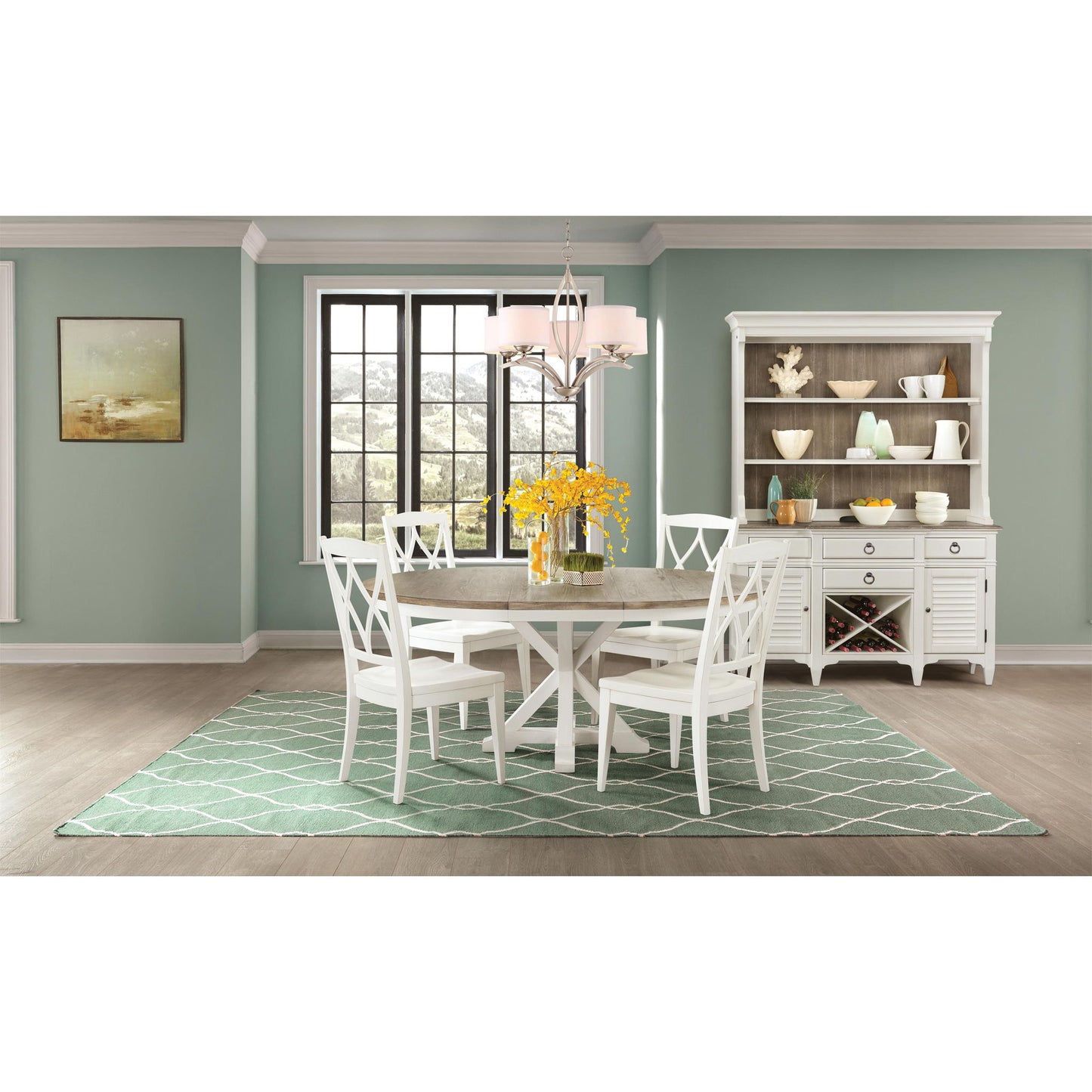 Myra - Round Dining Table Top - Natural / Paperwhite
