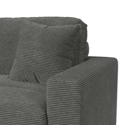 Arizona - Modular RHF Armchair With 1 Pillow 20" - Steno Charcoal