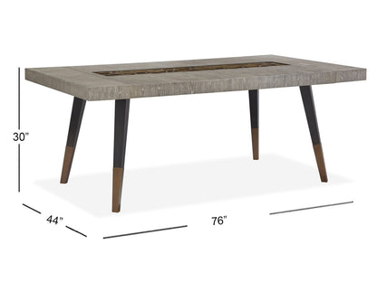 Ryker - Rectangular Dining Table - Nocturn Black And Coventry Gray