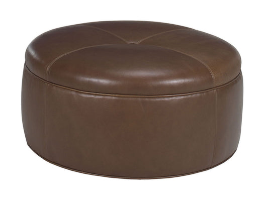 Lexington Leather - Reid Leather Ottoman - Dark Brown