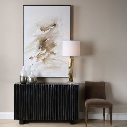 Still Moving - Abstract Painting - Brown / Gray / White