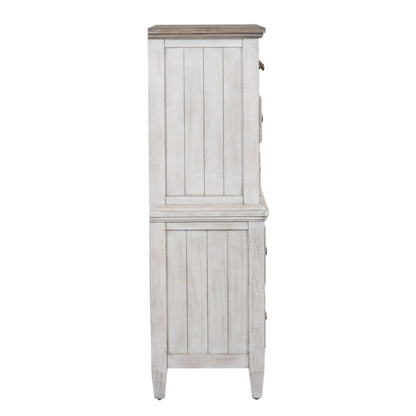 Heartland - 5 Drawer Chest - Antique White / Tobacco Tops