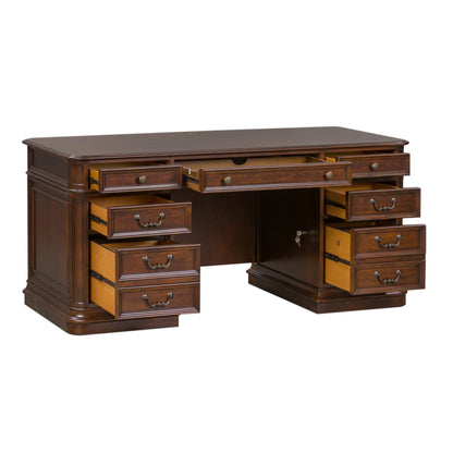 Brayton Manor - 5 Piece Home Office Jr Executive Set - Cognac