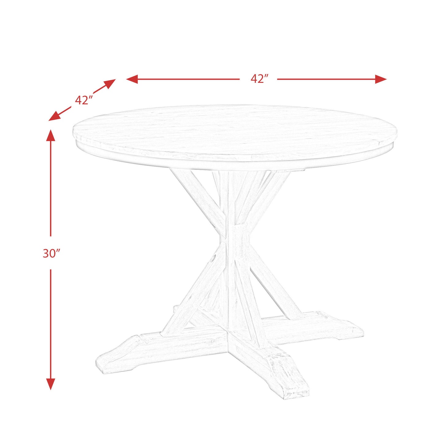 Callista - Round Standard Height 5 Piece Dining Set (Table And Four Chairs) - Beach