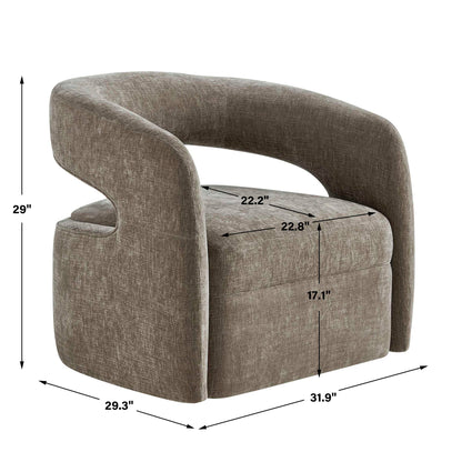 Breis - Swivel Barrel Chair - Gray