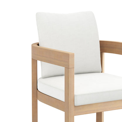 Wesley - Patio Side Chair With Cushion (Set of 2) - White