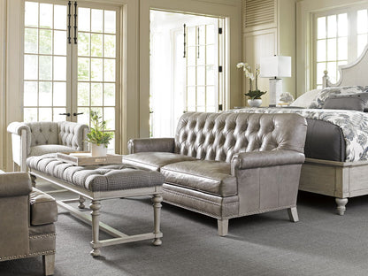 Oyster Bay - Hillstead Leather Settee - Beige