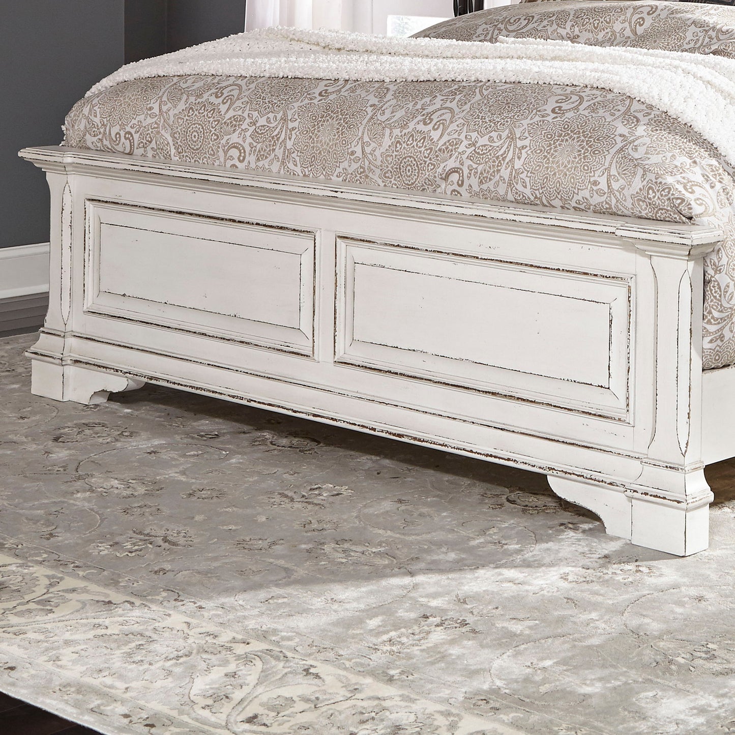 Abbey Park - King Panel Footboard - Antique White