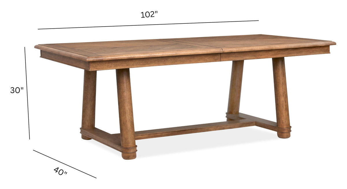 Woodward - Trestle Extendable Dining Table Set