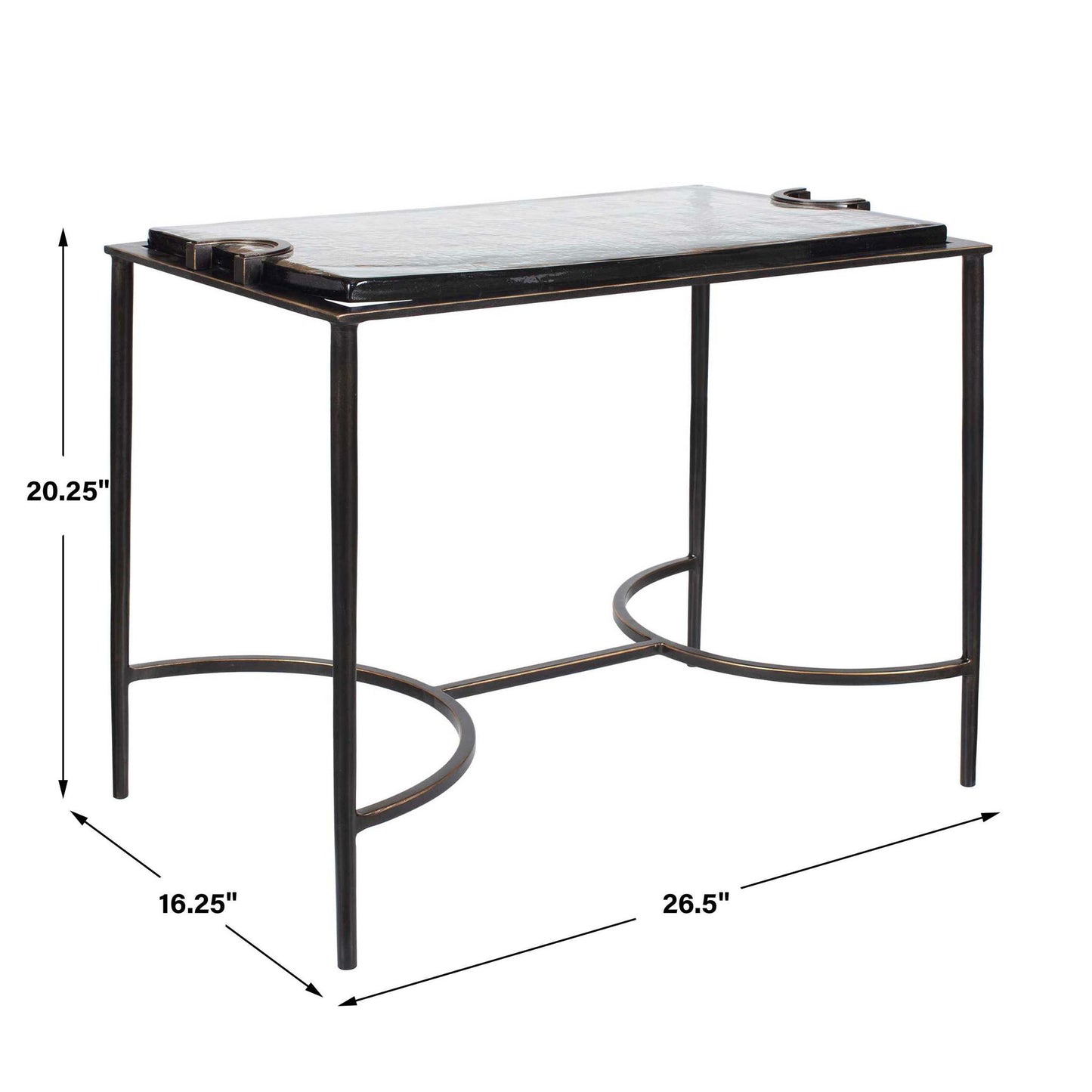 Eisen - Textured Glass Accent Table - Bronze