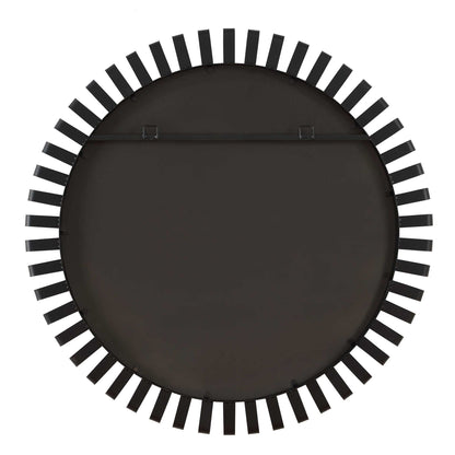 Jael - Round Iron Bands Mirror - Black