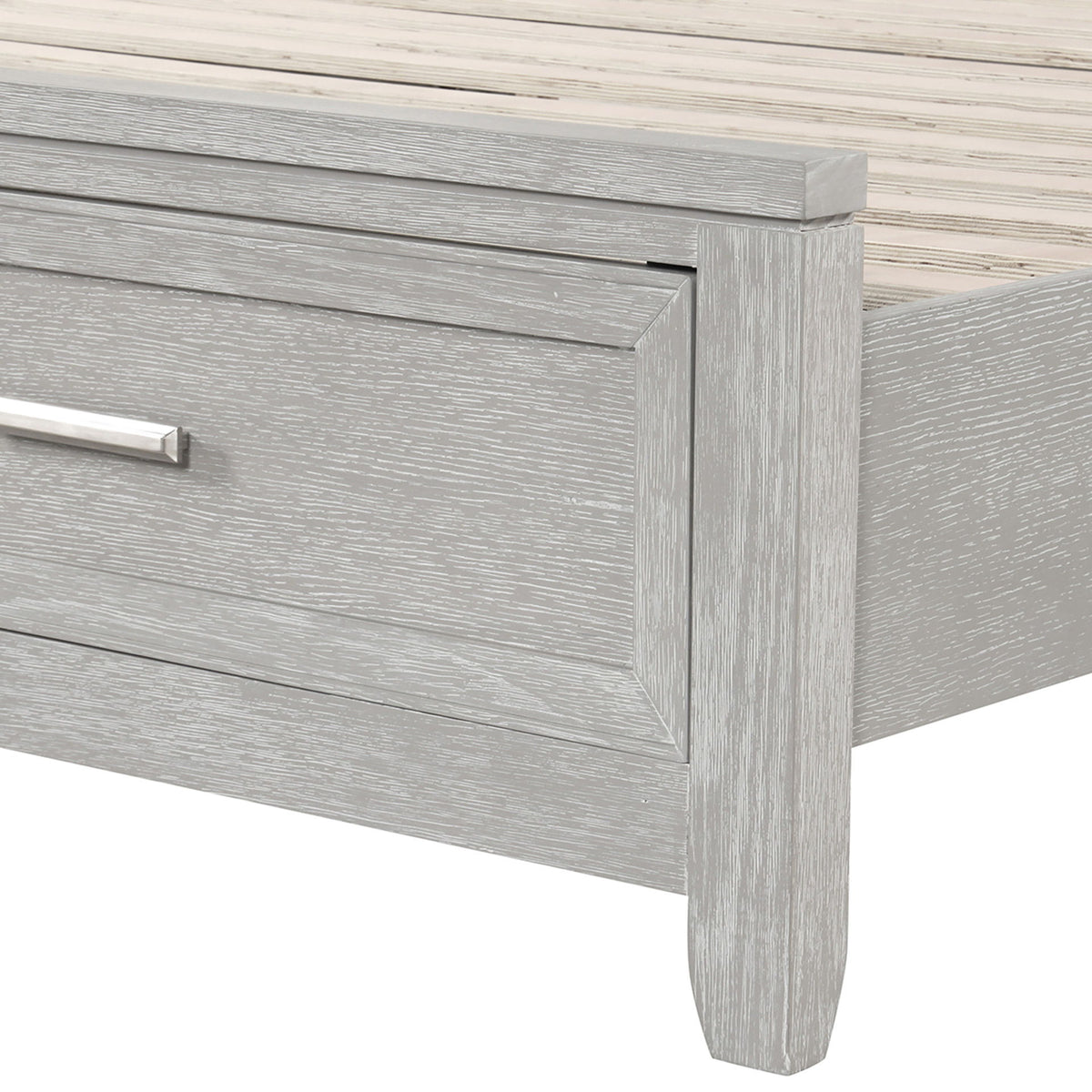 Fiona - 6/6 - 6/0 Eastern King / Western King Storage Footboard & Slats - Mist Gray