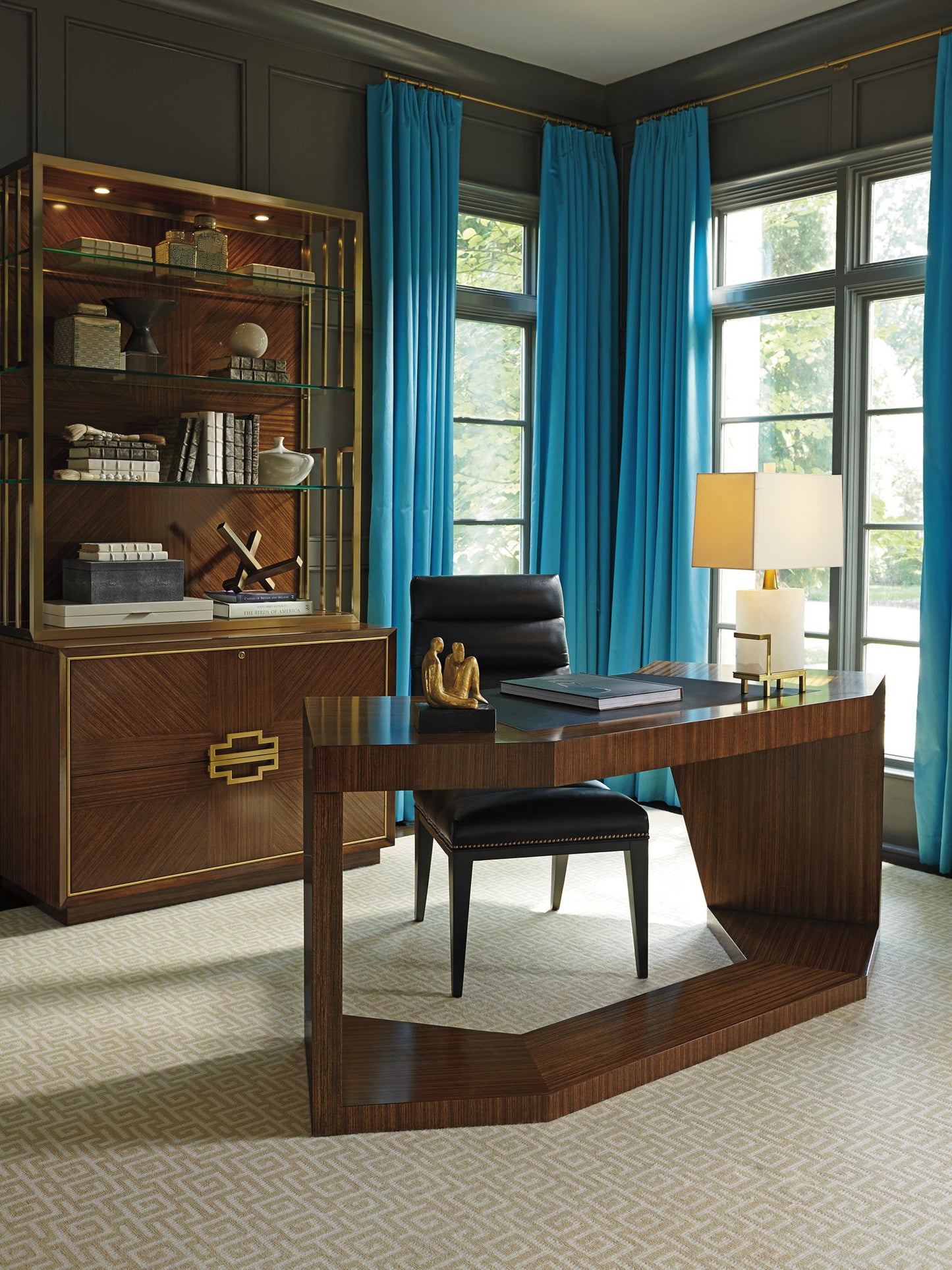 Aventura - Paragon Angled Writing Table - Dark Brown