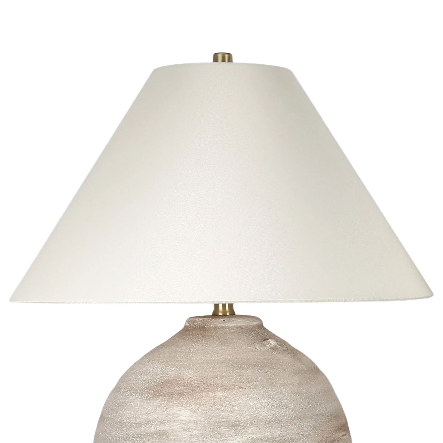 Rustic Sphere Ceramic Table Lamp (Set of 2) - Natural Bisque