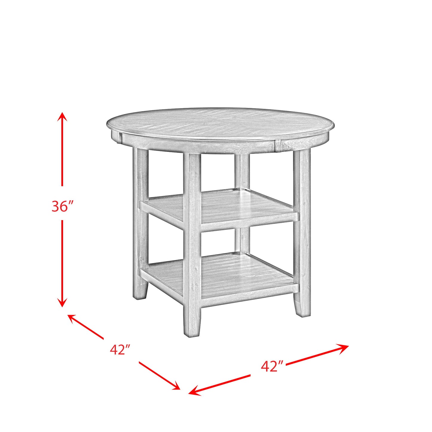 Amherst - Counter Table With Wood Leg - Gray Finish