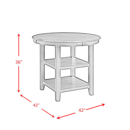 Amherst - Counter Table With Wood Leg - Gray Finish