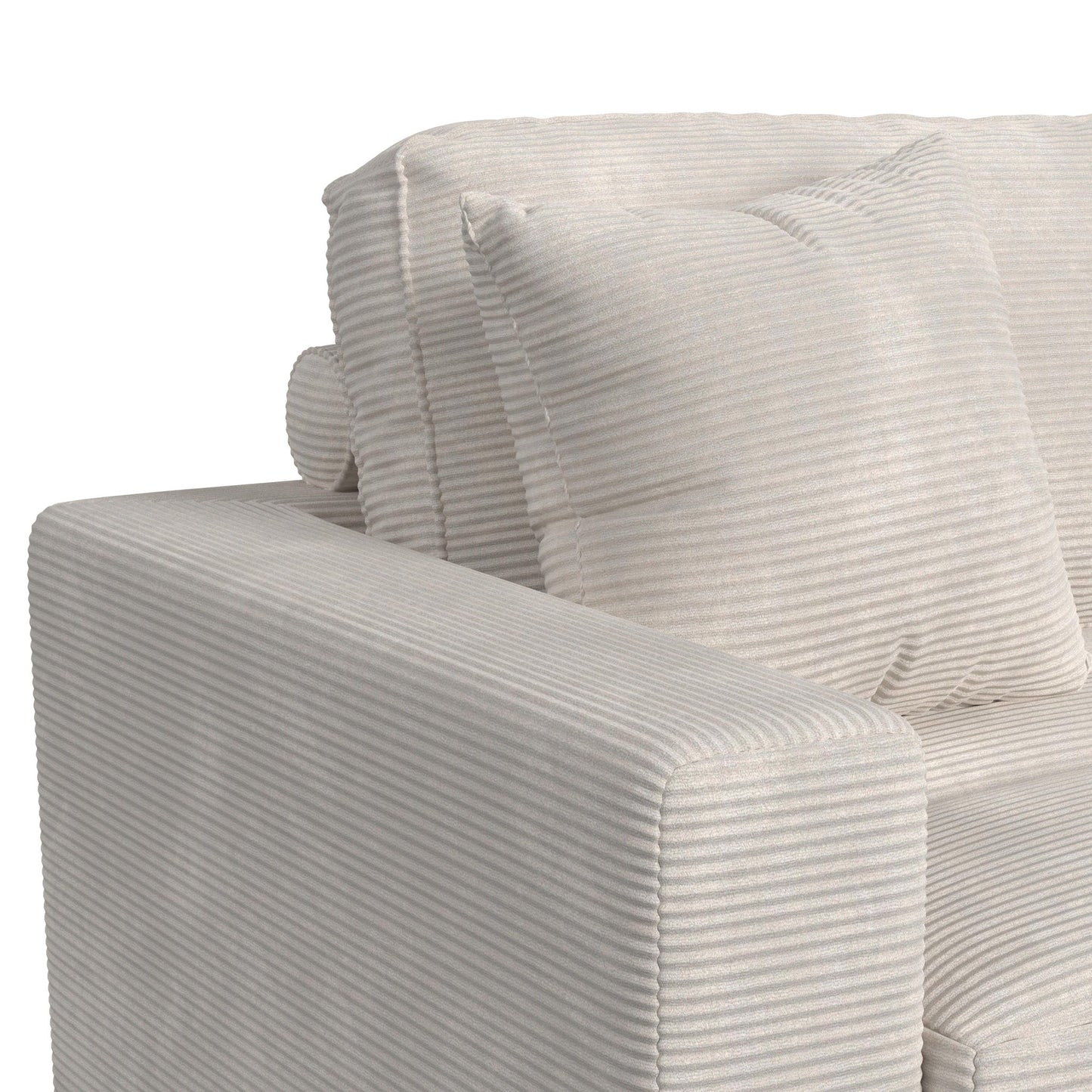 Arizona - Modular LHF Chaise With 1 Pillow 20" - Steno Beige