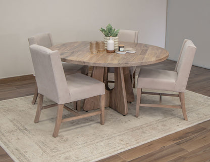 Natural Parota - Round Table Base - Brown Cappuccino