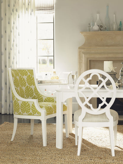 Ivory Key - Aqua Bay Chair - Gold / White
