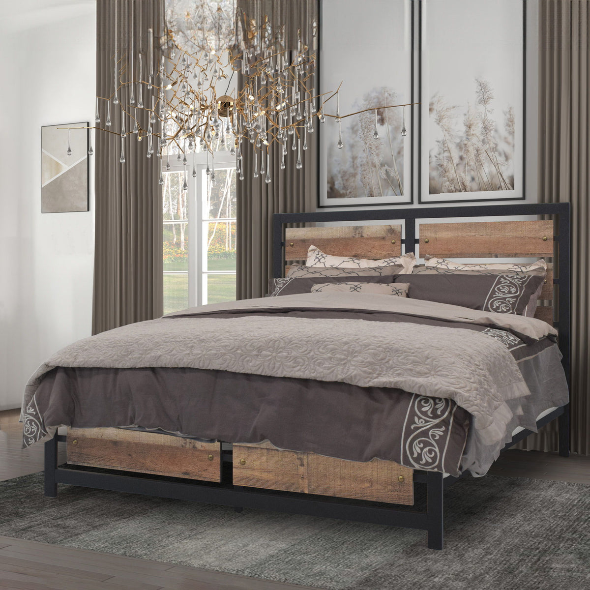Elk River - 4/6-3/3 Full/Twin Side Rails - Rustic
