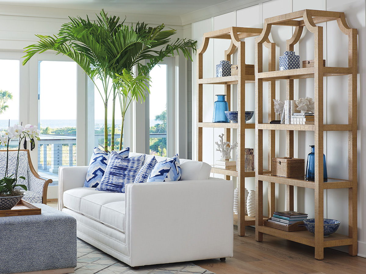 Newport - Beachcomber Raffia Etagere - Light Brown