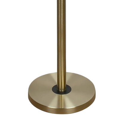 "Glass Orbs" Metal Floor Lamp - Matte Black / Soft Gold / Clear