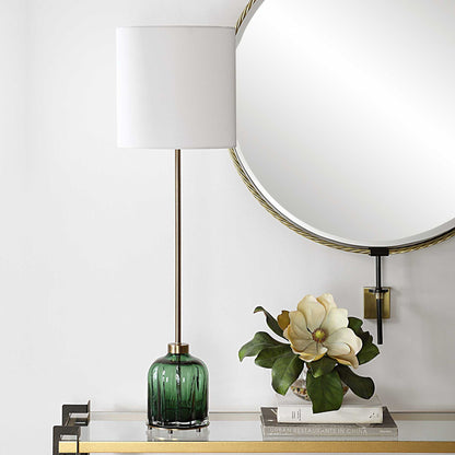 Lois - Glass Buffet Lamp - Green