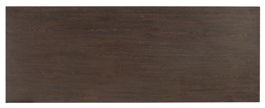 Curata - Short Left / Right / Freestanding Desk - Dark Brown / Gold