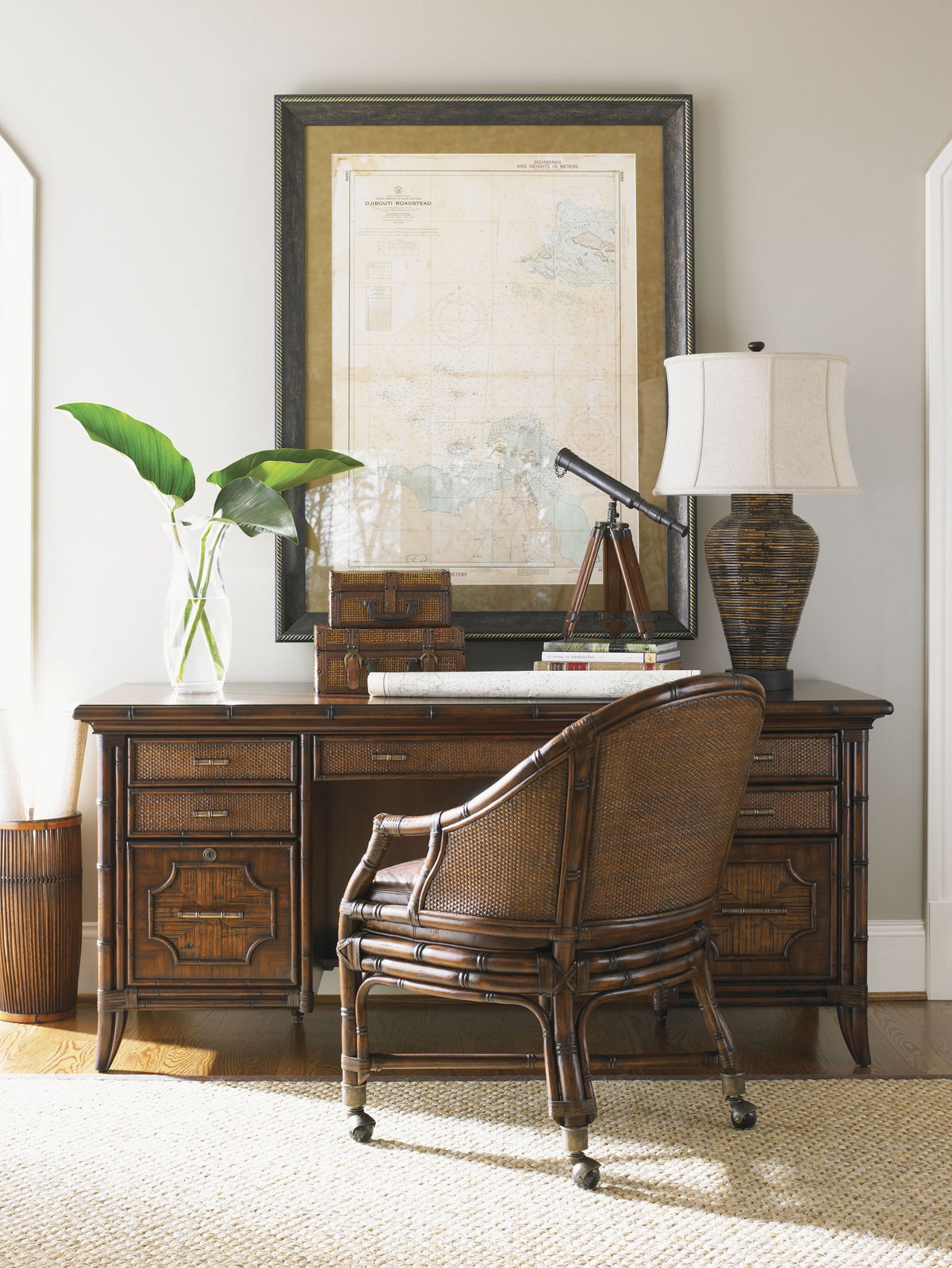 Bal Harbour - Rum Runner Desk Chair - Dark Brown