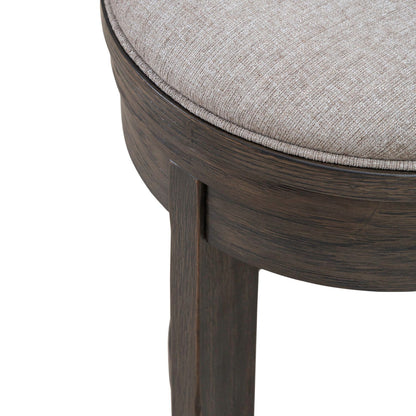 Lennox Hill - Upholstered Swivel Console Stool - Bark