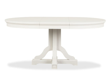 Willowbrook - Extendable 48" Round Dining Table - Egg Shell White