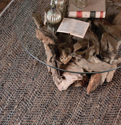 Tobais - Rescued Leather & Fabric Rug
