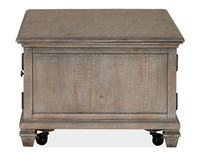 Lancaster - Lift Top Storage Cocktail Table (With Casters) - Dove Tail Gray
