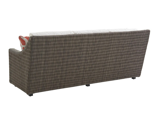 Cypress Point Ocean Terrace - Demi Sofa - Dark Gray / White