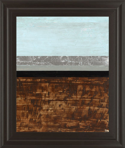 Textured Light Il By Natalie Avondet - Framed Print Wall Art - Dark Brown
