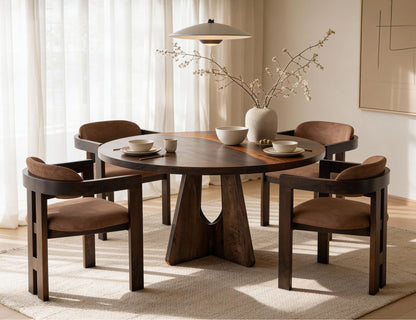 Raramuri - Cross Table Base - Dark Brown