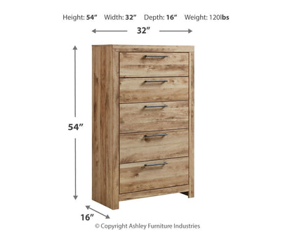 Hyanna - Five Drawer Chest - Tan Brown