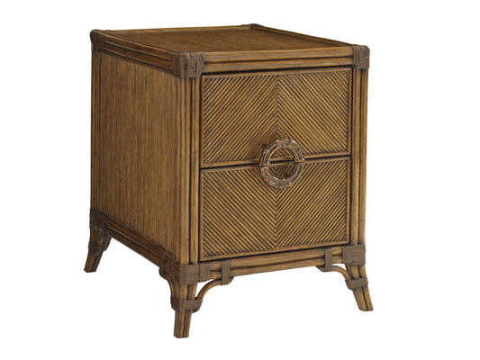 Bali Hai - Bungalow Chairside Chest - Dark Brown