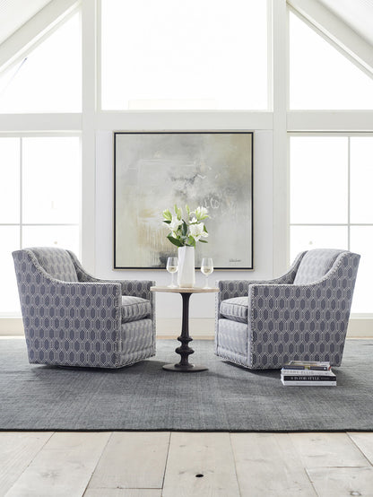 Lexington Upholstery - Barrier Swivel Chair - Dark Gray