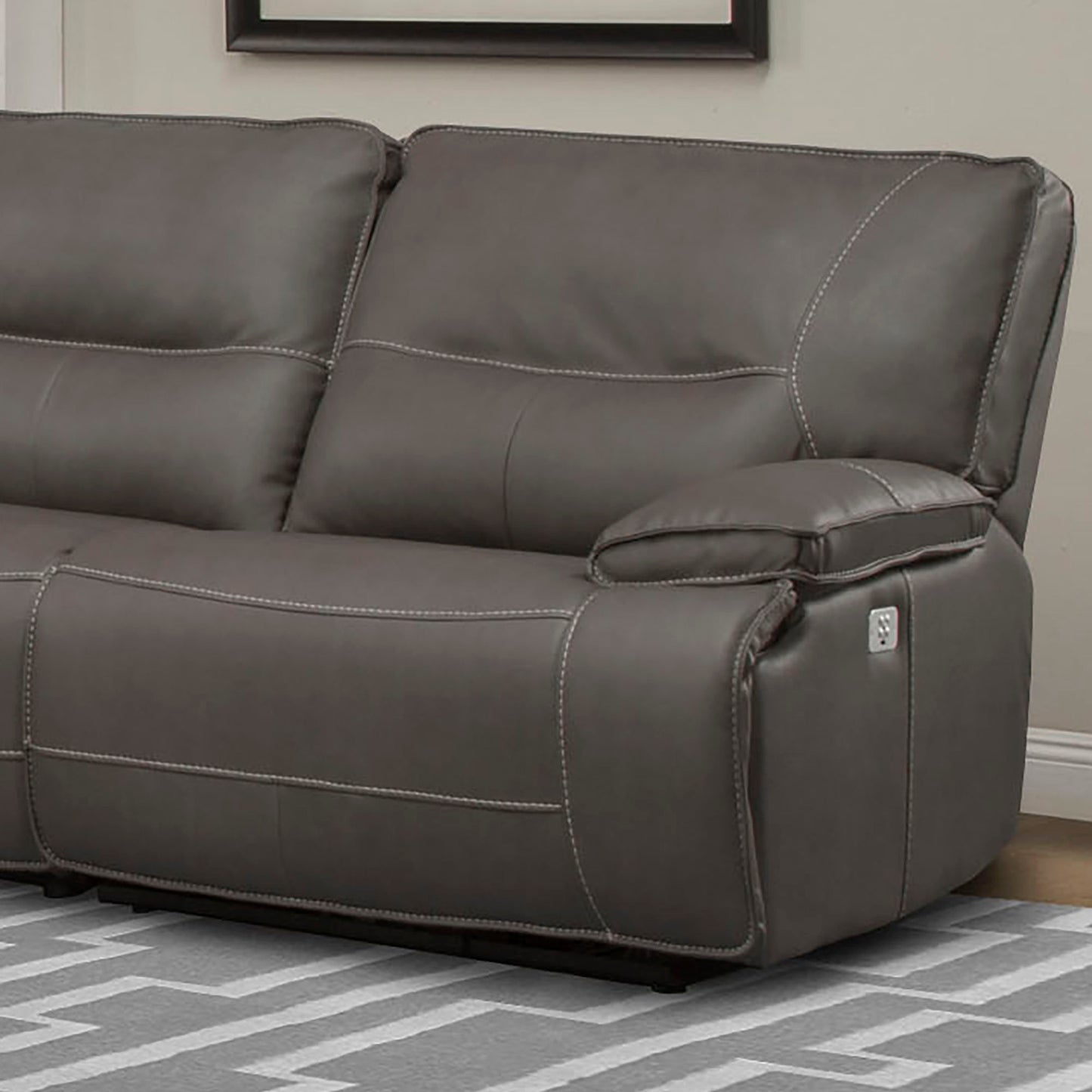 Spartacus - Power Right Arm Facing Recliner - Haze