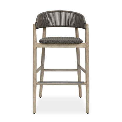 Dermott - Outdoor Bar Stool - Brown / Dark Gray