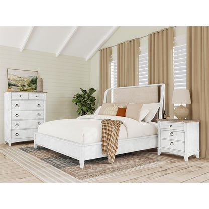 Maddox - Queen Upholstered Spindle Headboard - White