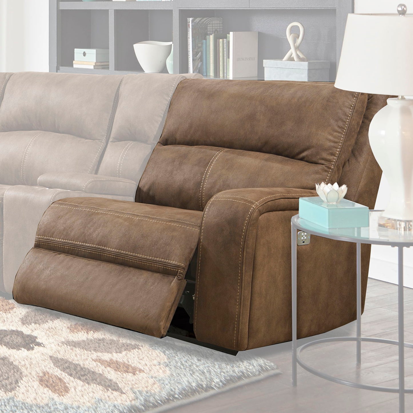 Polaris - Power Right Arm Facing Recliner - Kahlua