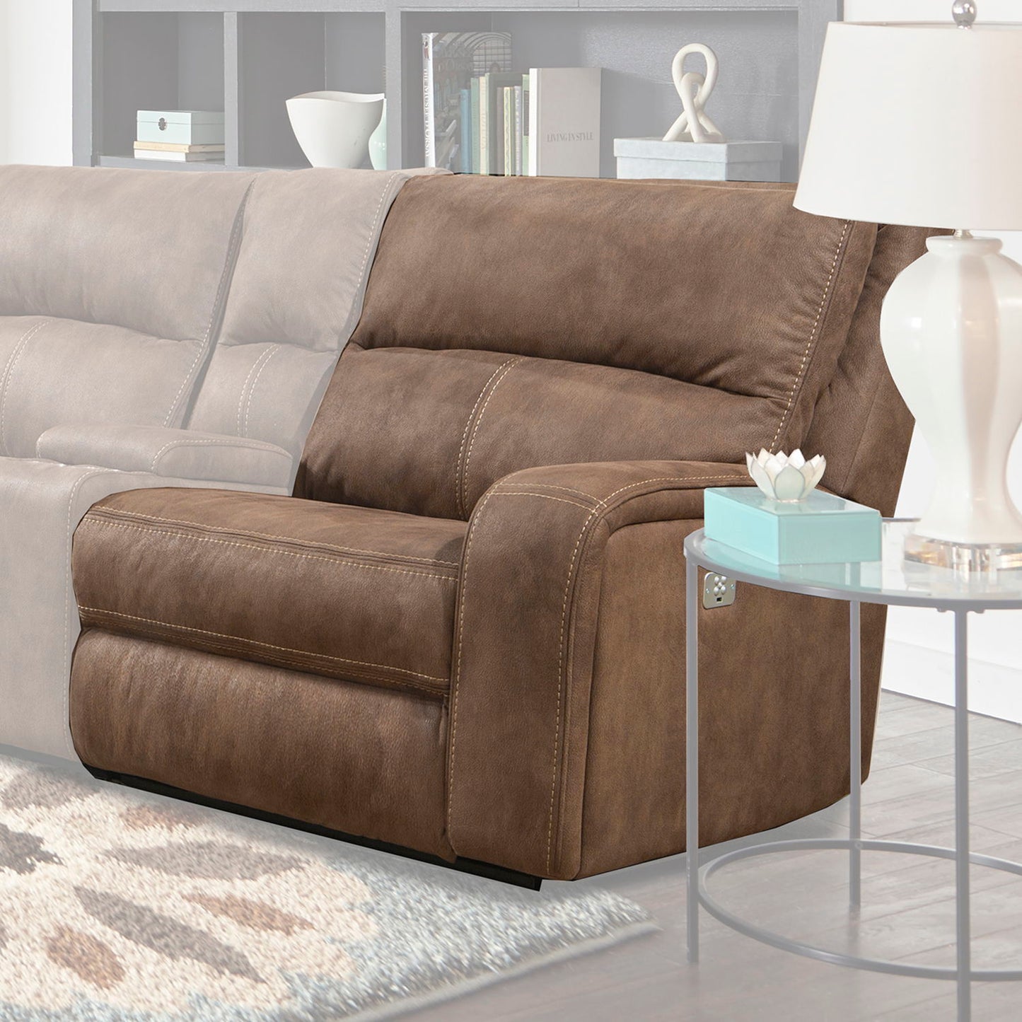 Polaris - Power Right Arm Facing Recliner - Kahlua